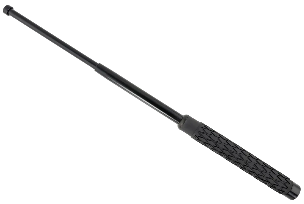 Uzi Accessories 21" Expandable Black Steel Baton with Sheath for Civilian Protection