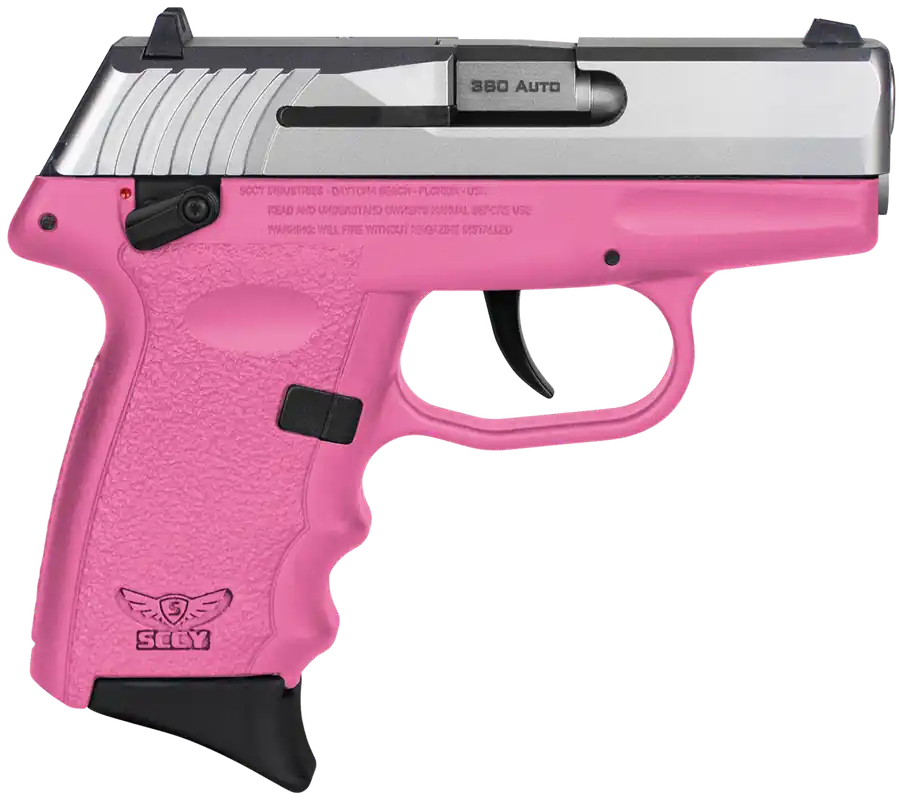 SCCY CPX-4TTPK 380 ACP Pistol - Pink Polymer, Serrated SS Slide, 10+1 Capacity