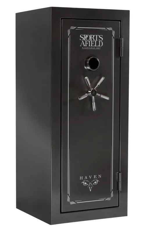Sports Afield SECSA5925HXS Haven Fireproof Safe with Electronic Keypad, Dark Gray Metallic, 59" H x 25" W x 24" D, Holds 28 Guns