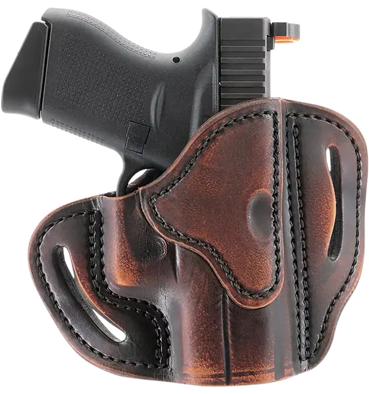 Optic Ready OWB Compact Leather Holster for Glock 43/Sig P365 - Right Handed