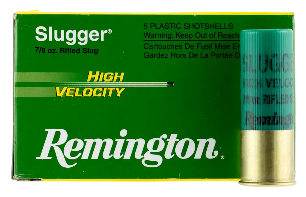 Remington Ammunition 28604 Slugger High Velocity 12 Gauge 3" 7/8 oz Rifled Slug Shot 5 Per Box/ 50 Cs