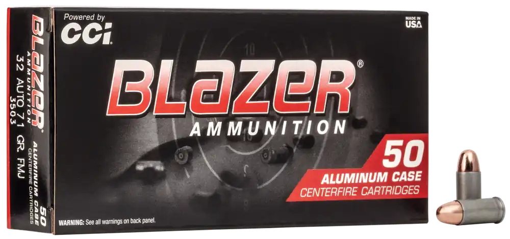 CCI 3503 Blazer 32ACP 71gr TMJ Handgun Ammo - 50 Rounds Per Box