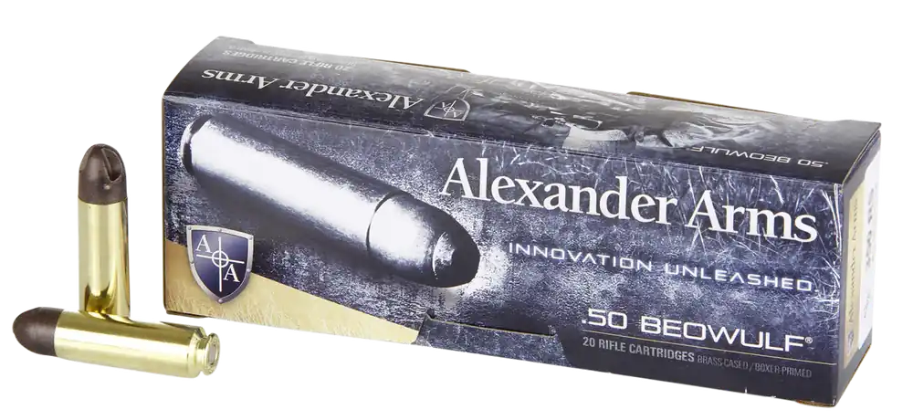 Alexander Arms 50 Beowulf 200gr Inceptor ARX Ammunition - 20 Rounds per Box