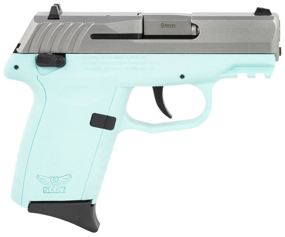 SCCY CPX-1 Gen3 9mm Pistol with Stainless Slide and Blue Polymer Grip