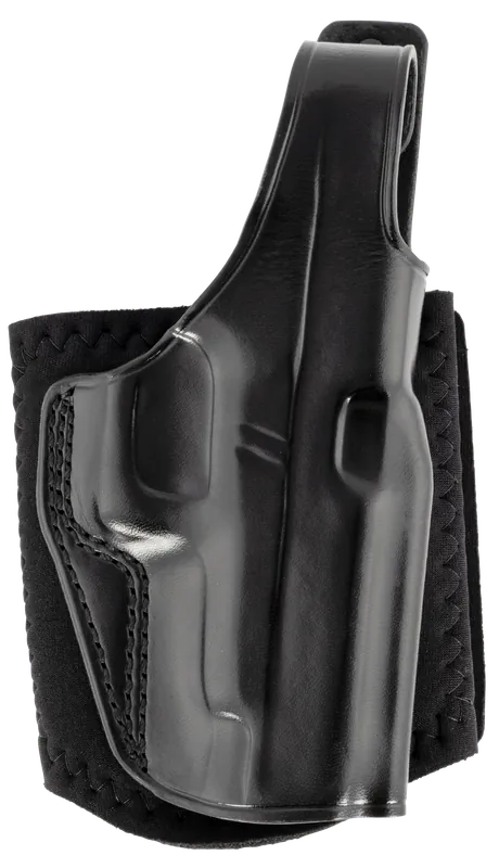 Galco AG834B Ankle Holster for Glock 48/MOS, Right Hand, Black Leather, Fits Ankles up to 13"