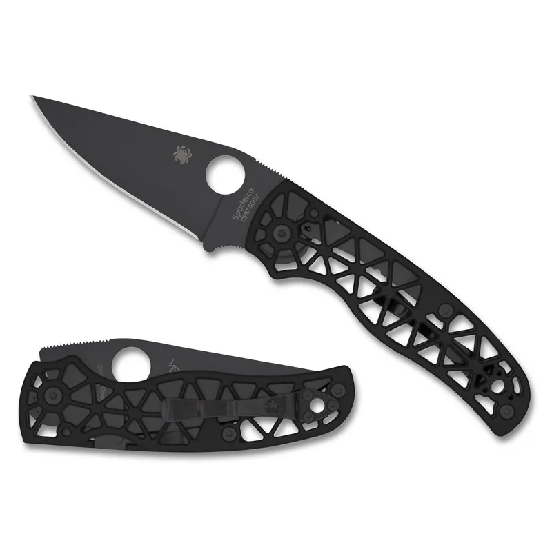 Spyderco Edgerati Folding Knife 3.57" Black DLC CPM-S30V
