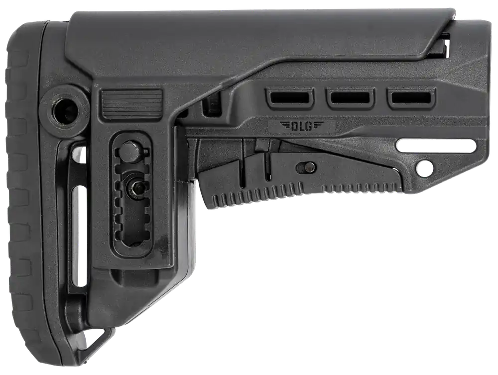 NcStar DLG-130-052 Compact PCP52 Mil-Spec Black Synthetic Collapsible Stock with Adjustable Cheekpiece