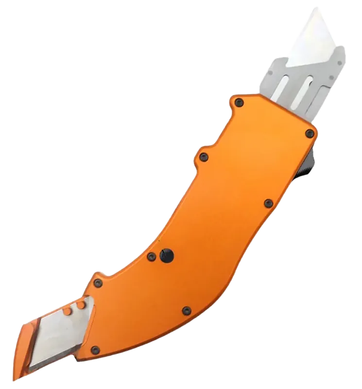 Templar Knife Squire OTF Razor Plain Orange 5.38" Aluminum Handle