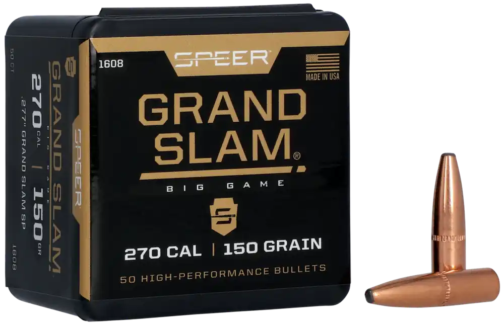 Speer 1608 Grand Slam .270 Cal 150gr Soft Point - 50/Box, 5/Case