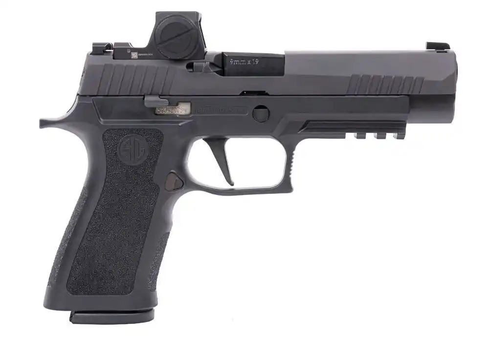 SIG Sauer P320 Full-Size 9mm Pistol with Romeo-X Optic, 17+1 Capacity, Nitron Finish