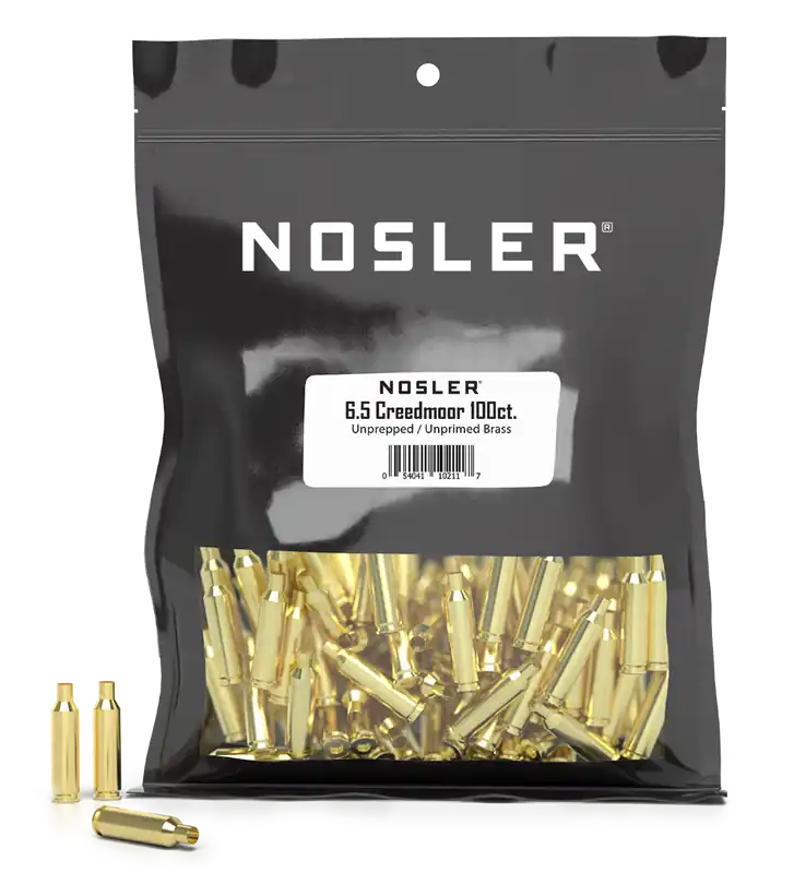 Nosler 10211 Premium Unprimed 6.5 Creedmoor Rifle Brass - 100 Count