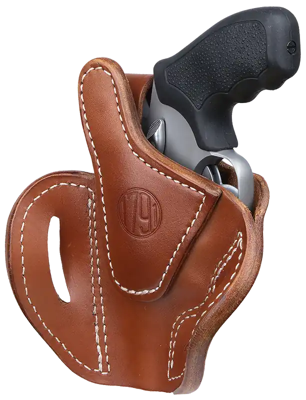 1791 Gunleather RVHX-2S OWB Classic Brown Leather Holster for 3" Barrel K/L-Frame, Right Hand Belt Slide