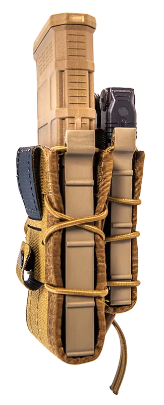 High Speed Gear TACO Double Decker Mag Pouch - Coyote Brown, Rifle & Pistol Compatible, 2.25" Belt