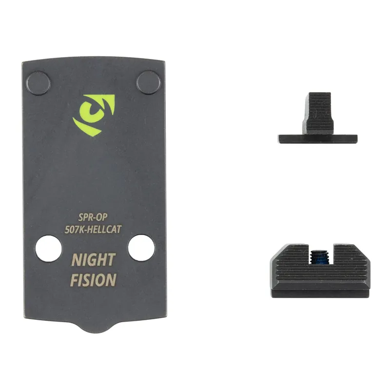 Night Fision Hellcat 507K Optic Plate + Backup Sight Combo