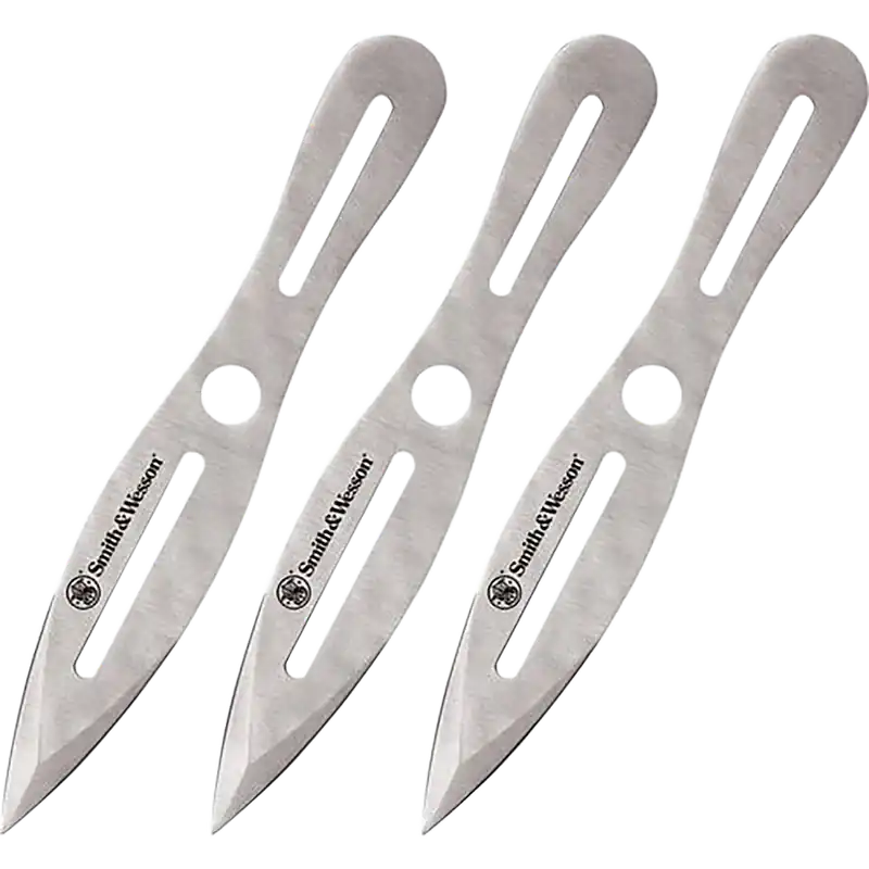 Smith & Wesson Bullseye 10" Throwing Knives Set with Sheath - 3 Pack