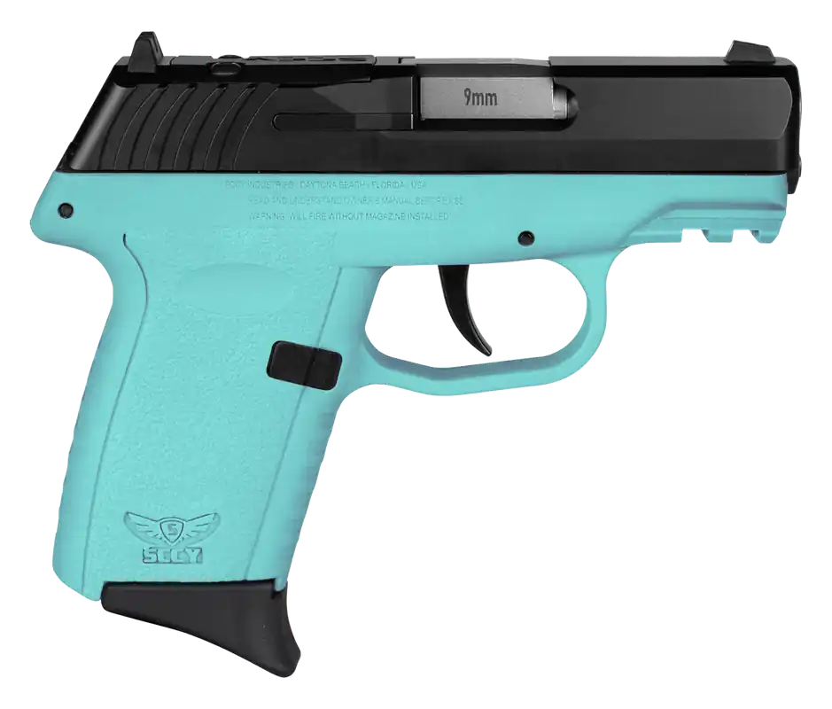 SCCY CPX-2 Gen3 9mm Pistol with Blue Polymer Grip and Picatinny Rail