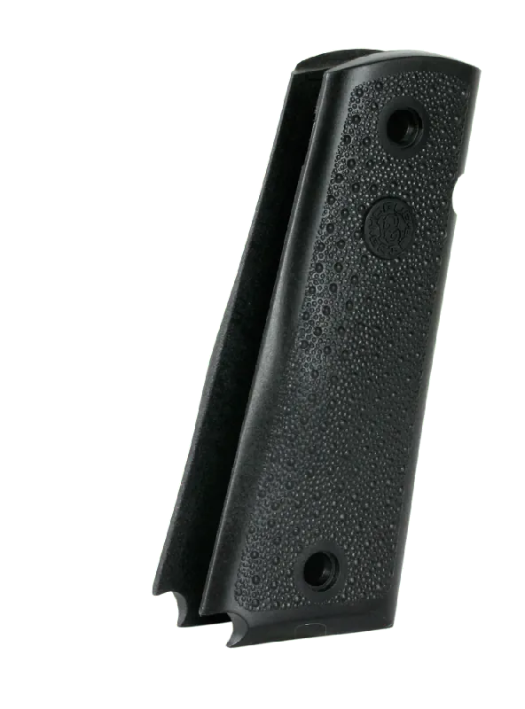 Hogue 45190 OverMolded Cobblestone Black Grip Panels with Palm Swells for 1911 Government