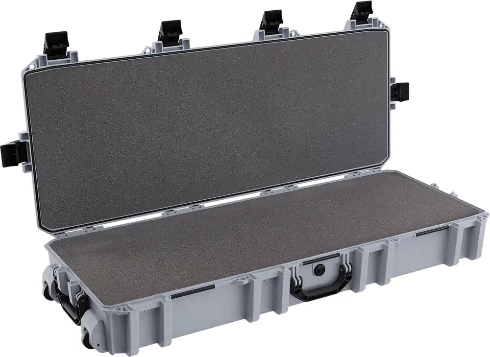 Pelican Vault 44" Double Rifle Case - Gray, Weather Resistant Polyethylene Foam