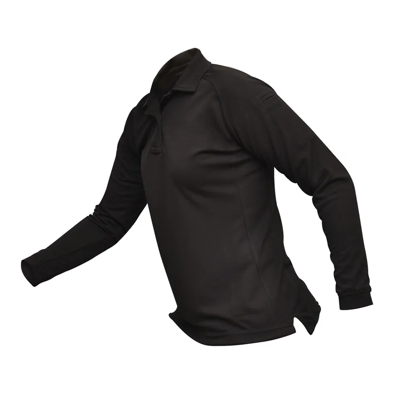 VERTX Coldblack Women's Long Sleeve Polo Black Small