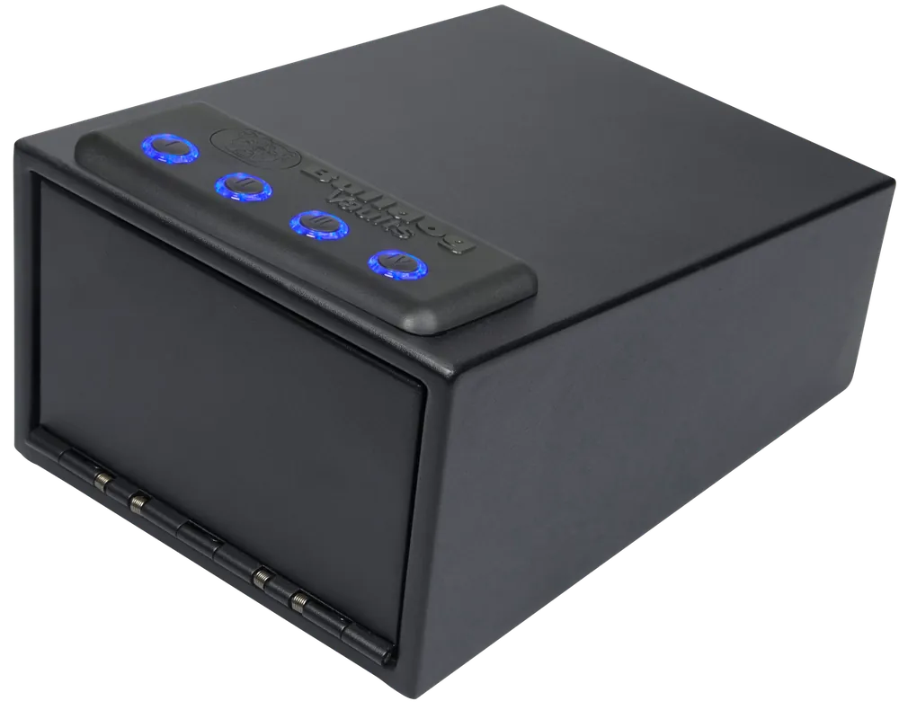 Bulldog BD4030L Magnum LED Quick Vault with Access Code and Key Entry - Black Powder Coat Steel