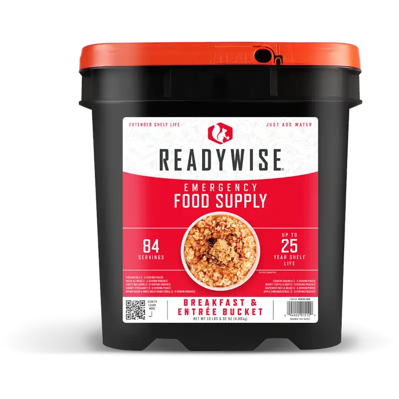 ReadyWise Freeze Dried Entrees: 84-Serving MRE Bucket