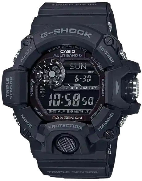 G-Shock Tactical Rangeman GW94001B Blackout with Digital Compass and Adjustable Size 145-215mm