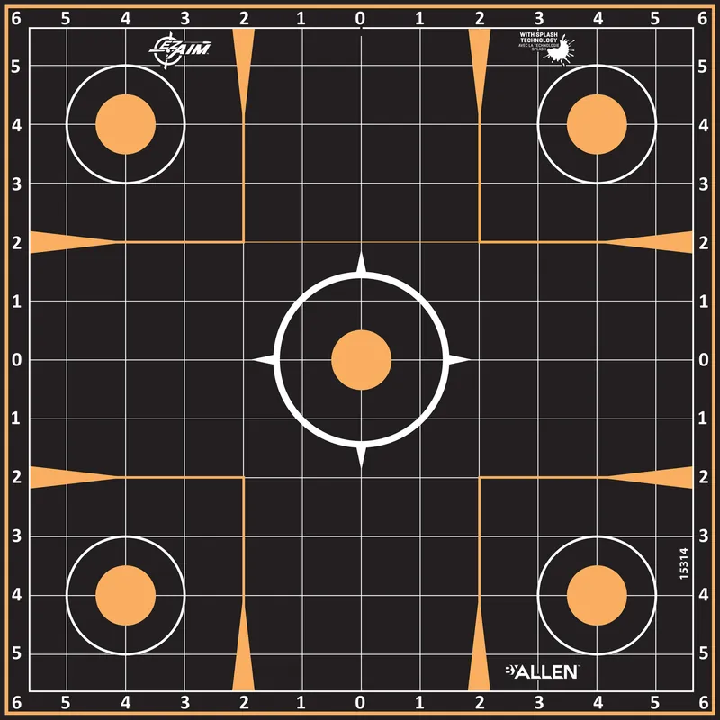 ALLEN EZ AIM 12"X12" Sight-In Target Pack - 5 Count