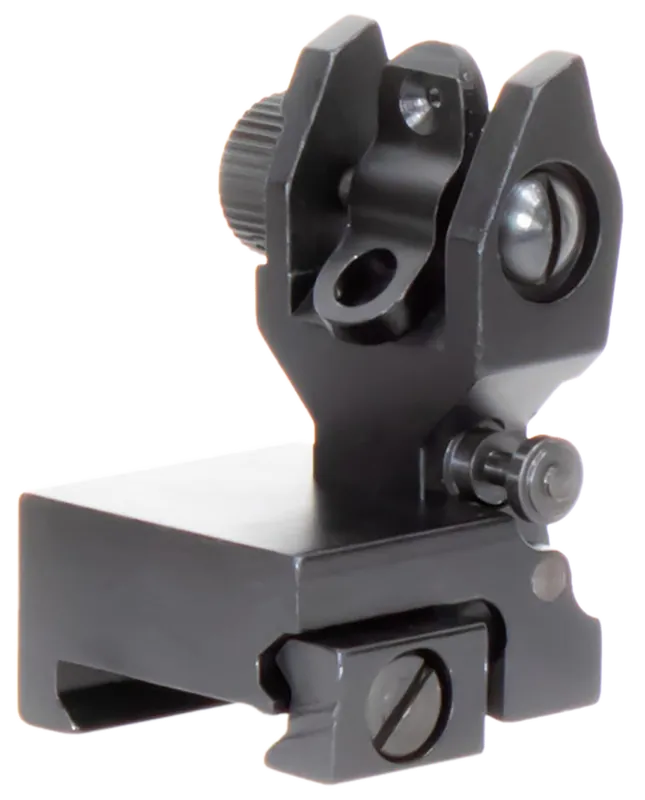Aim Sports MT201 AR-15 Low Profile Rear Flip-Up Sight - Black Anodized