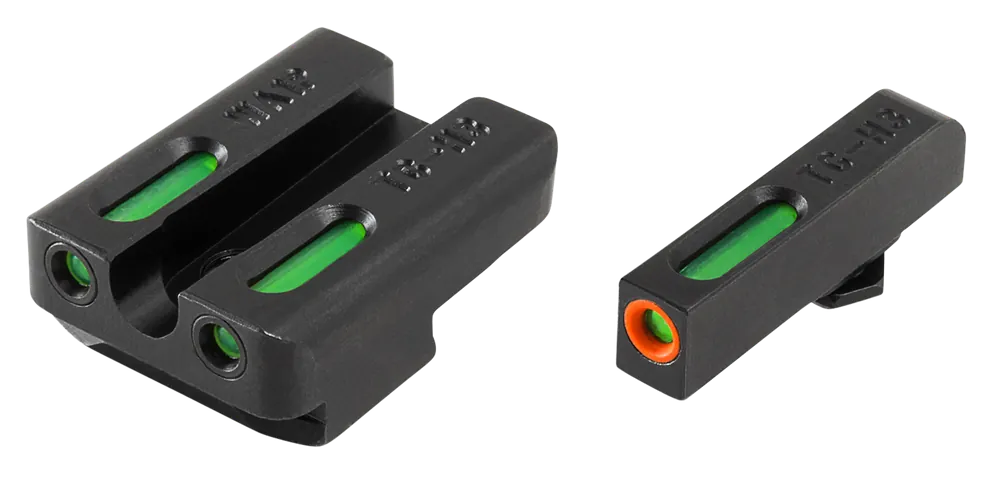 TruGlo TFX Pro Tritium & Fiber Optic Sights - Black/Green with Orange Outline