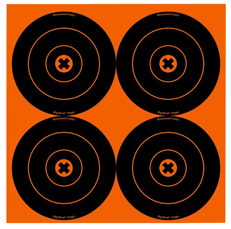 Birchwood Casey Big Burst 6" Self-Adhesive Bullseye Targets - 12 Pack