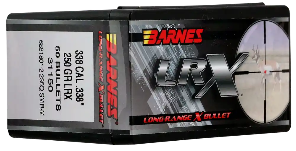 Barnes Bullets 338 Caliber 250 Grain LRX Long Range Boat Tail - 50 Count Box