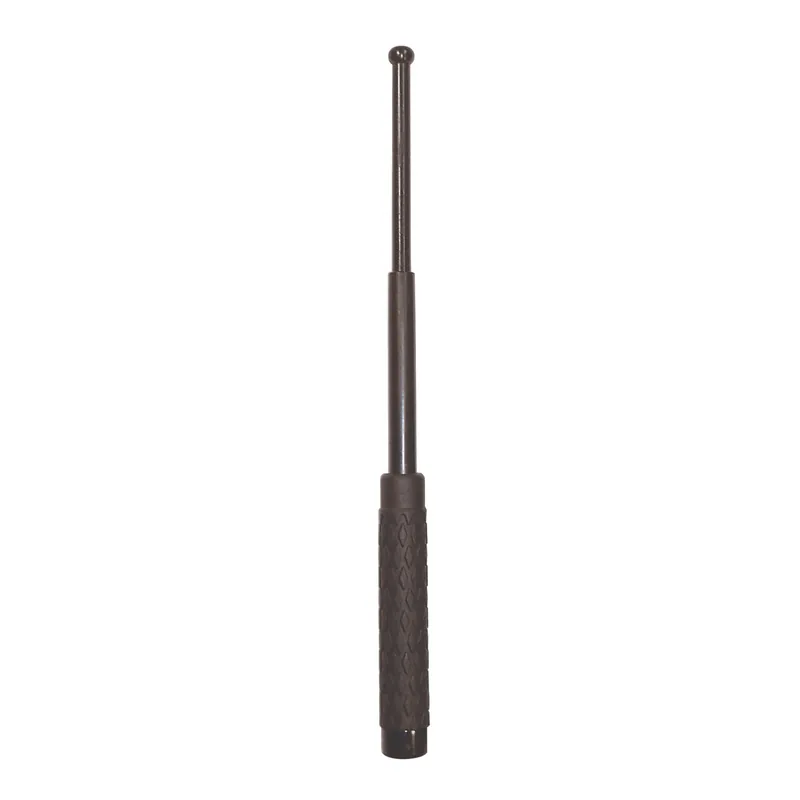 PS EXPANDABLE BATON 16" WITH RUBBER HANDLE - BLACK