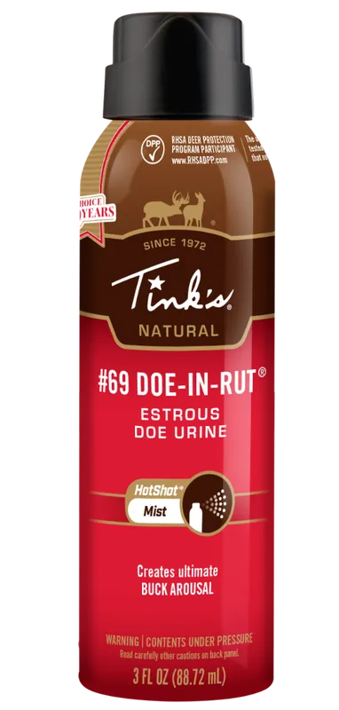 Tinks W5310 #69 Hot Shot Deer Attractant - Doe Estrus Scent Aerosol, 3 oz