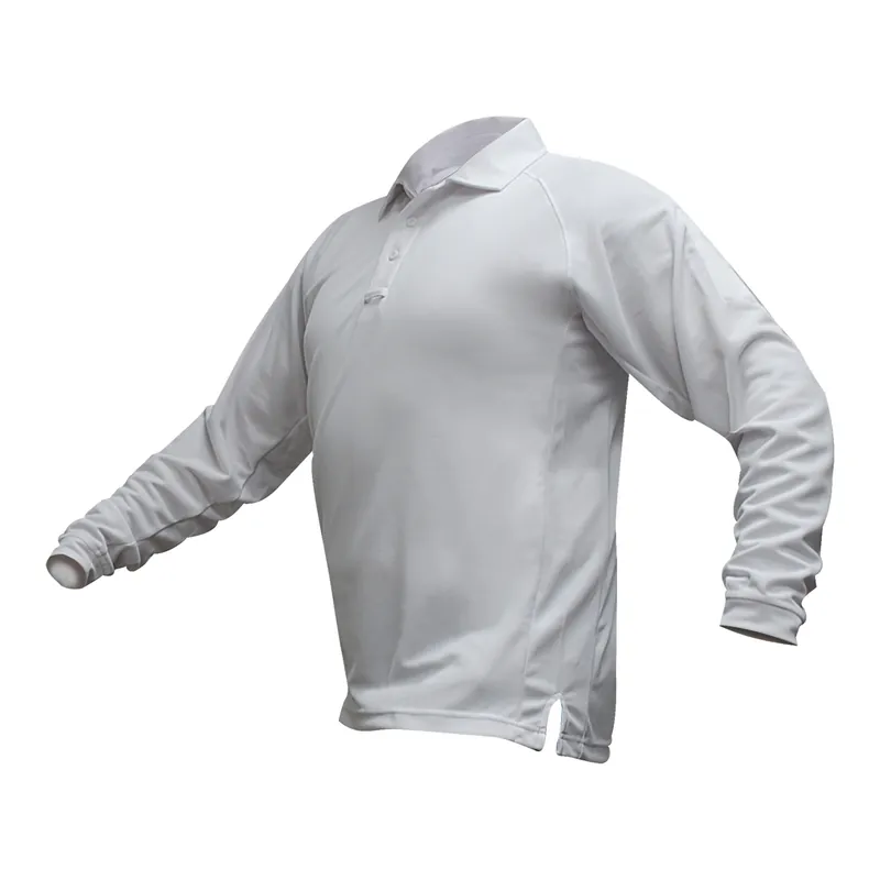 VERTX Coldblack Long Sleeve Polo White 4XL