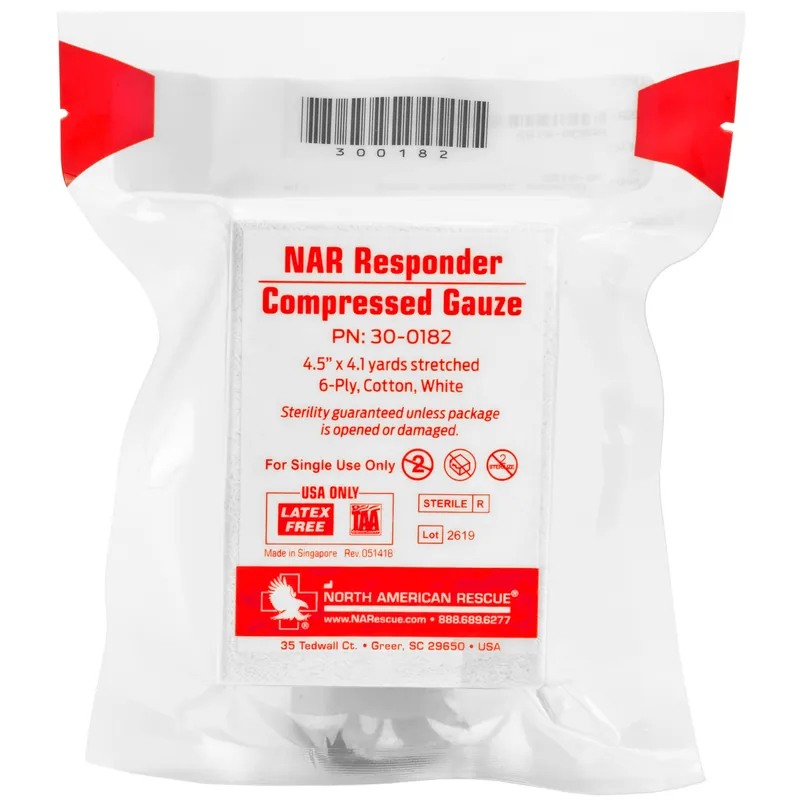 NAR Responder Compressed Gauze: Essential First Aid Supply