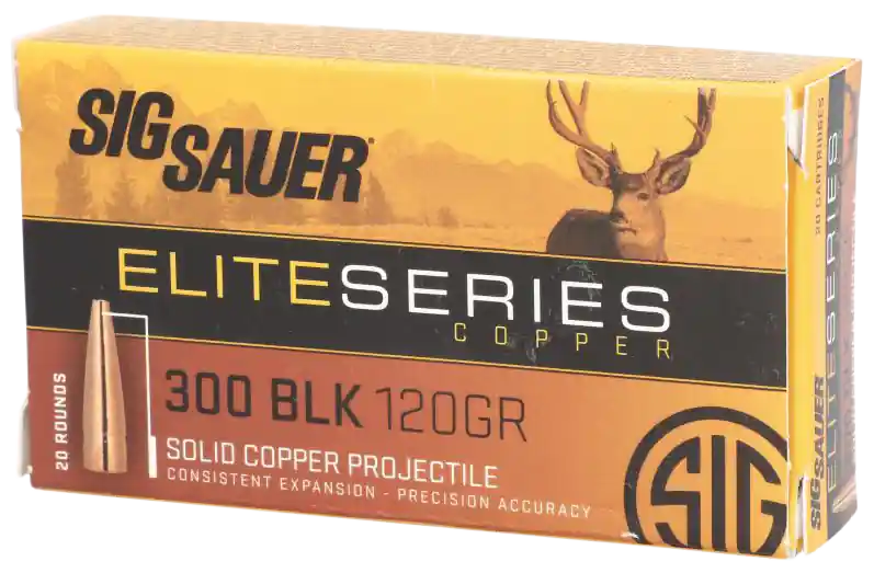 Sig Sauer Elite Copper 300 Blackout 120gr Solid Ammo - 20/Box