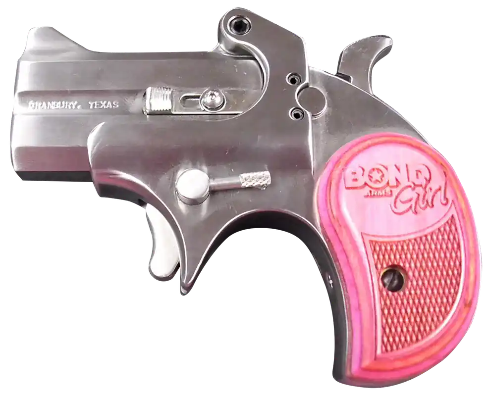 Bond Arms BAM Mini Girl .357 Mag/.38 Special 2.5" Stainless Steel Double Barrel with Pink Laminate Grip
