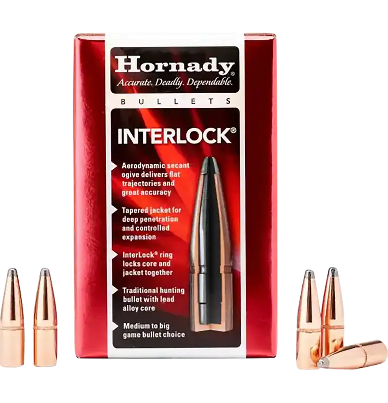 Hornady InterLock 30 Cal .308 180 gr BTSP - 100/Box, 15/Case
