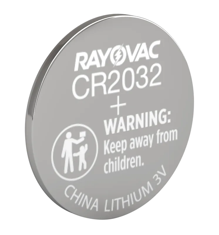 Rayovac CR2032 3V Lithium Coin Cell Battery 225mAh