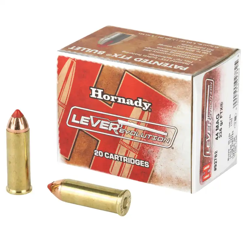 Hornady Leverevolution .44 Magnum 225 Grain Ammunition - 20 Rounds/200 Rounds