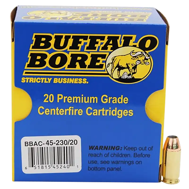 Buffalo Bore 45ACP +P 230gr JHP Personal Defense Ammo - 20/Box