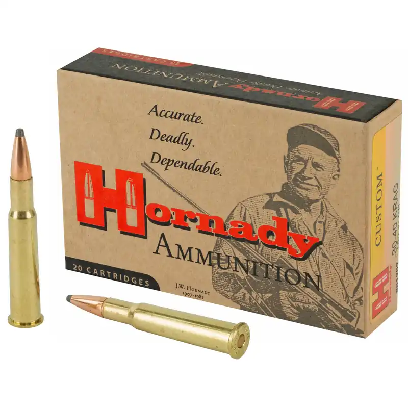 Hornady 30-40 Krag 180 Grain Soft Point Ammunition - 20 Rounds/200 Rounds