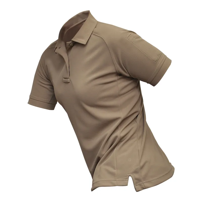 VERTX Coldblack Women's Short Sleeve Polo - Tan, Medium