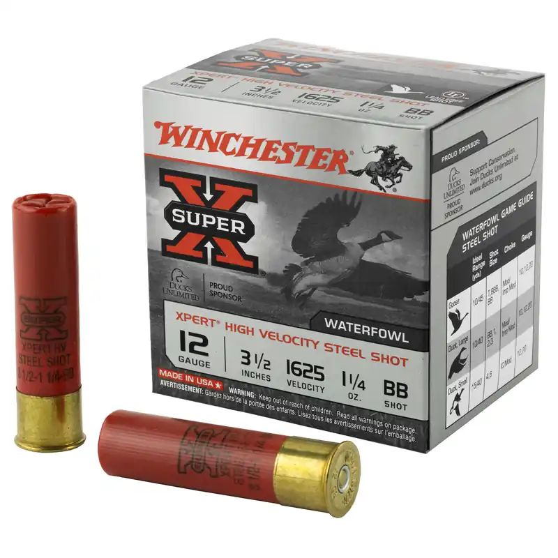 Winchester Xpert High Velocity 12 Gauge 3.5" BB Shotgun Shells - 25 Rounds per Box, 250 Rounds per Case