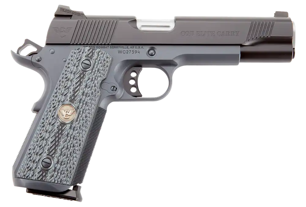 Wilson Combat CQB Elite Carry 9mm 1911 Pistol, 10+1 Capacity, 5" Barrel, Black & Gray Finish