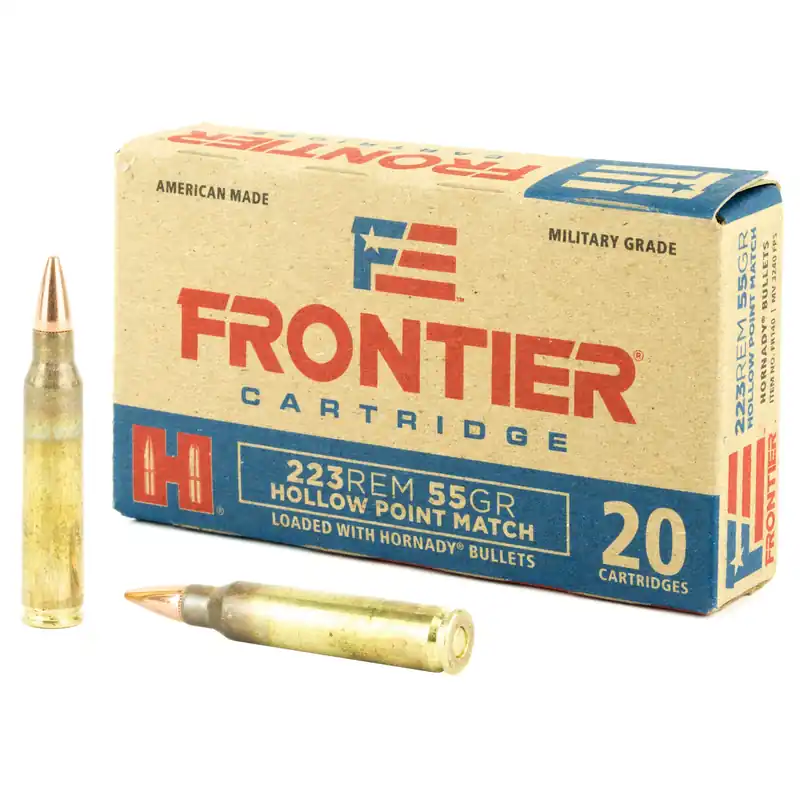 FRONTIER 223REM 55GR HP MATCH Ammunition - 20 Rounds/500 Rounds