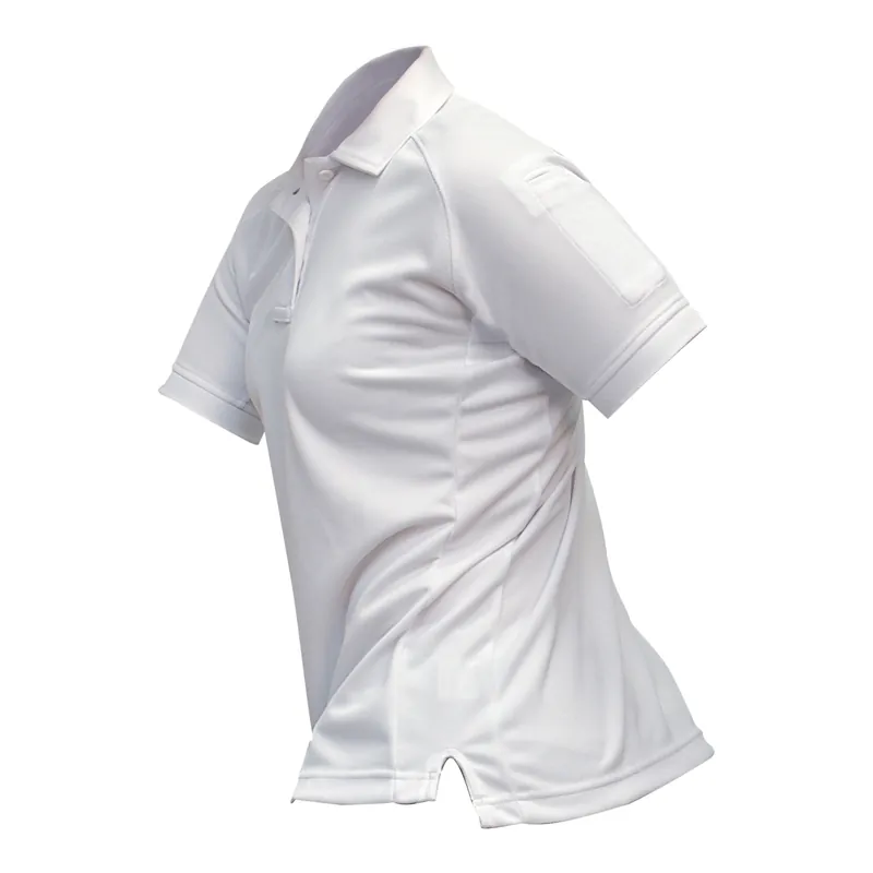Women's Large White VERTX Coldblack Short Sleeve Polo