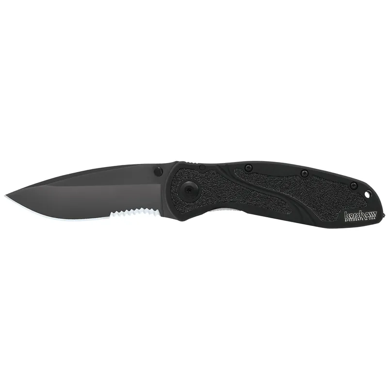 Kershaw Blur Glassbreaker Black Combo Knife