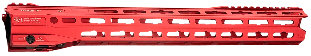 Strike Industries GRIDLOK-LITE-17-RED 17" M-LOK Rail for AR-15 - Quick Detach System, Red Aluminum