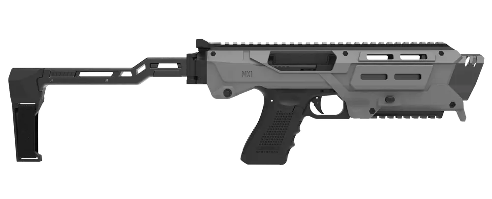 Meta Tactical MX1-PS-GY MX-1 Conversion Kit for Glock 3/4/5 - Gray Aluminum Stock